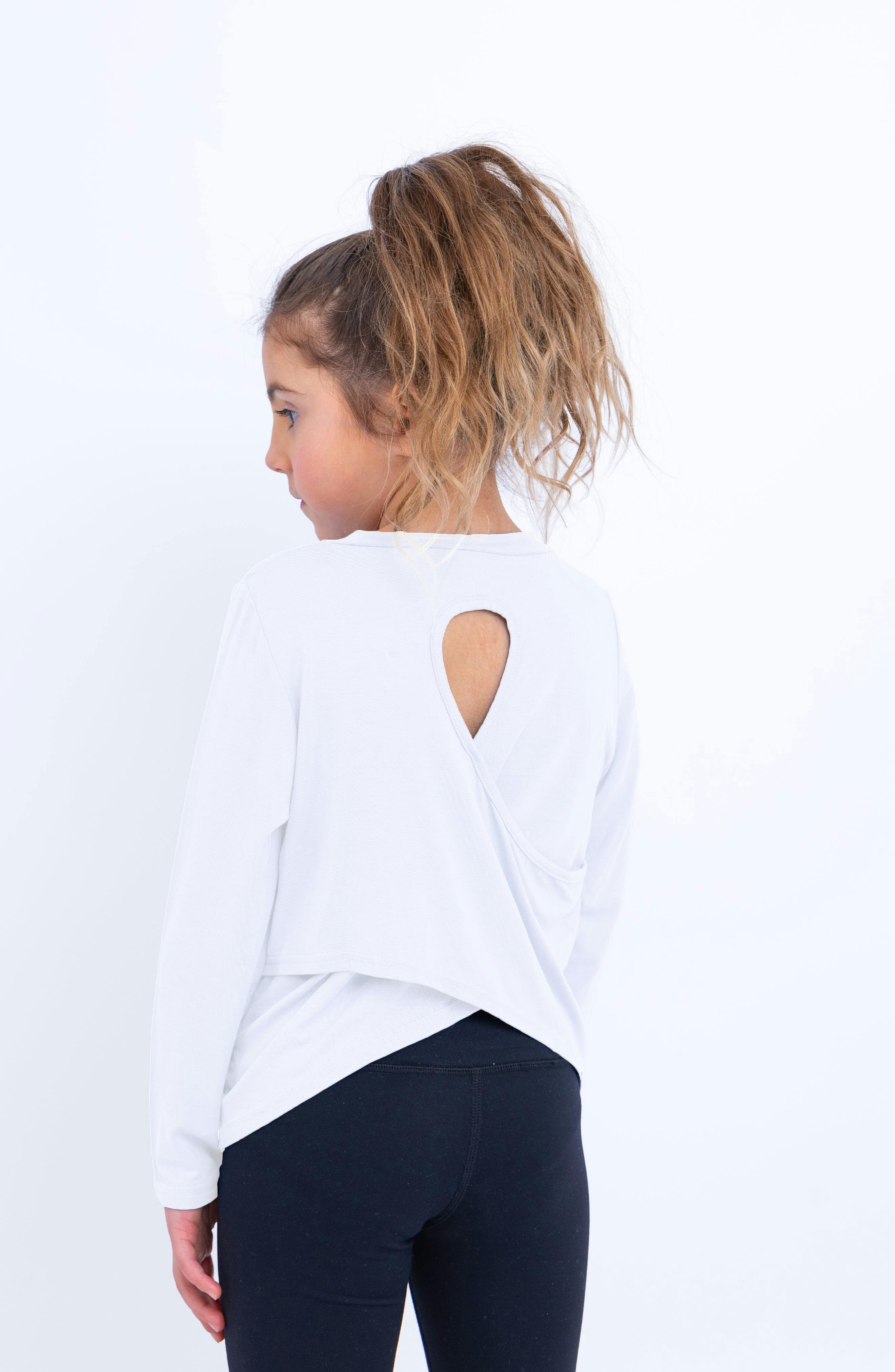 Oakley -  Crisscross Back Keyhole Long Sleeve Top - White