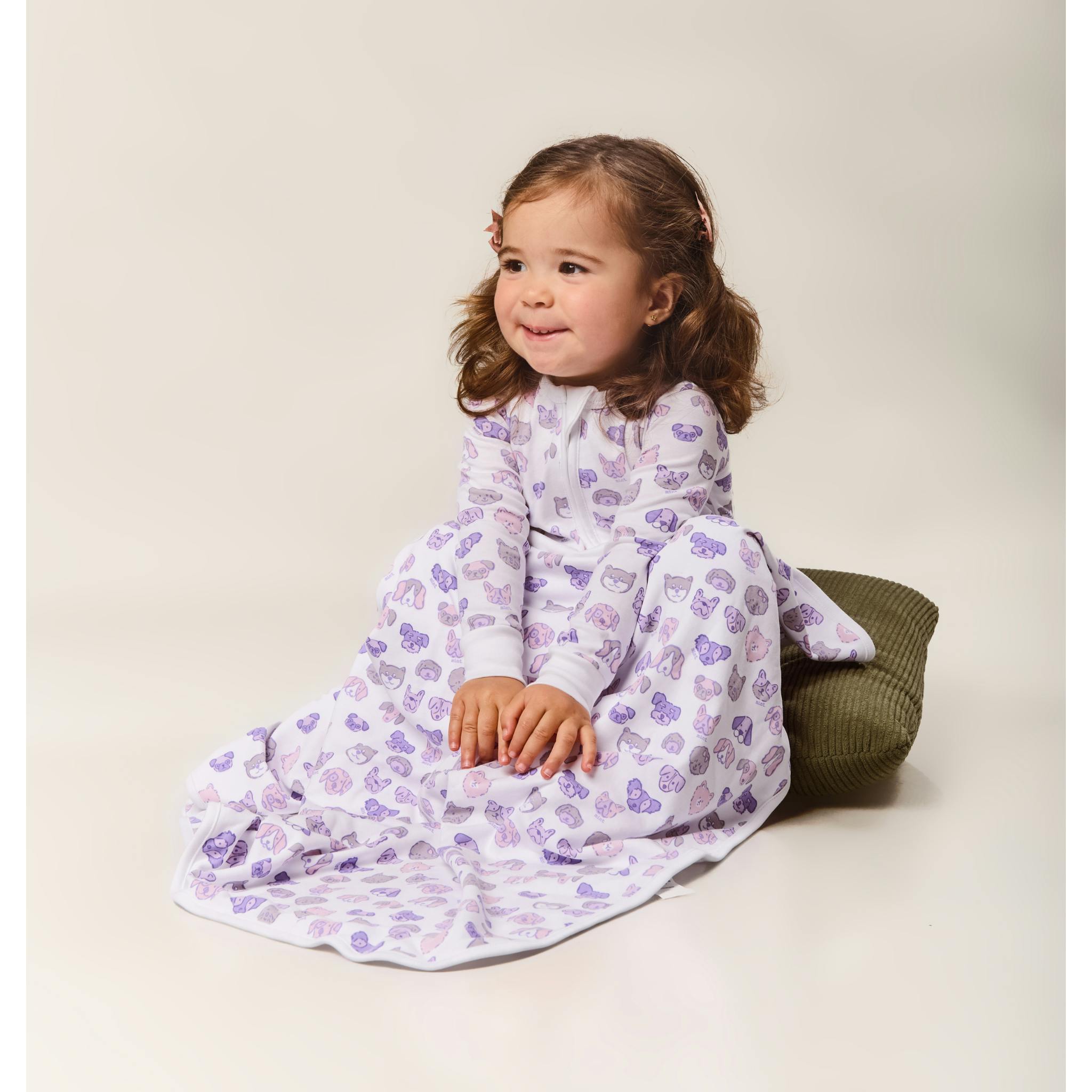 Mini Woof Squad Lilac Baby Blanket