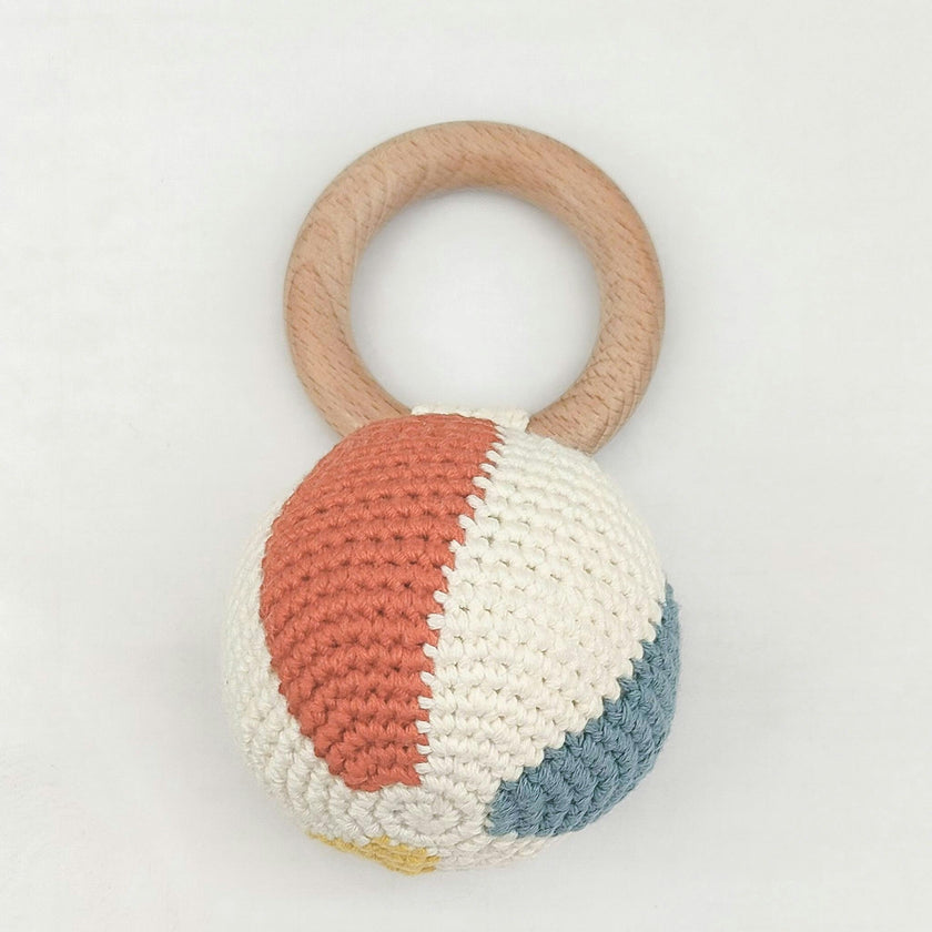 Beach Swaddle and Teether Set, Beach Ball