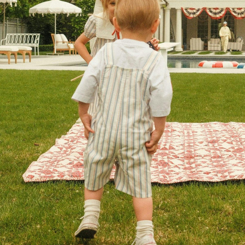 Baby Boys Alex Overalls in Heritage Stripe