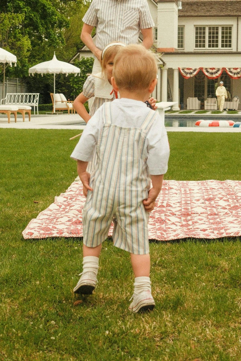 Baby Boys Alex Overalls in Heritage Stripe