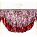 Pink Tinsel Scallop Garland