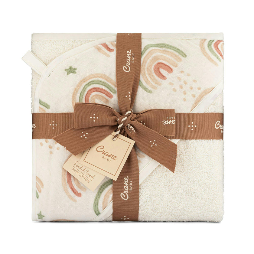 Parker Rainbow Hooded Baby Bath Towel