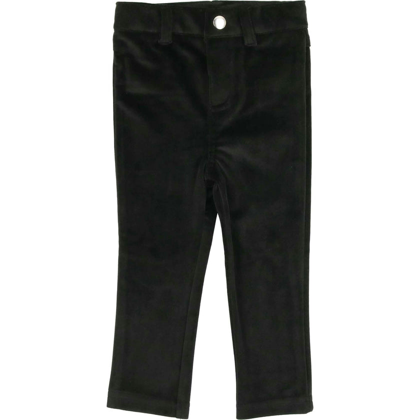 Boys Velour Straight Leg Dress Pants