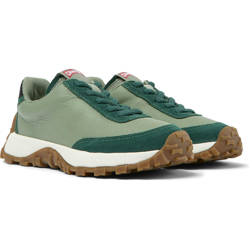 Drift Trail Lace Leather Nubuck Sneakers, Green