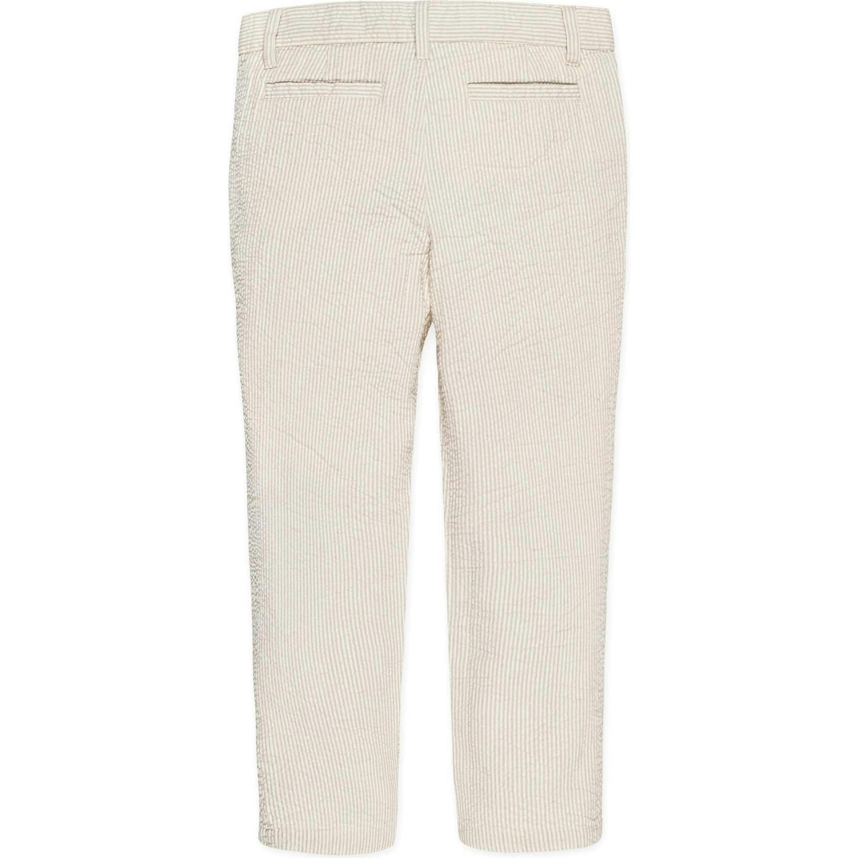 Organic Seersucker Suit Pant, Beige