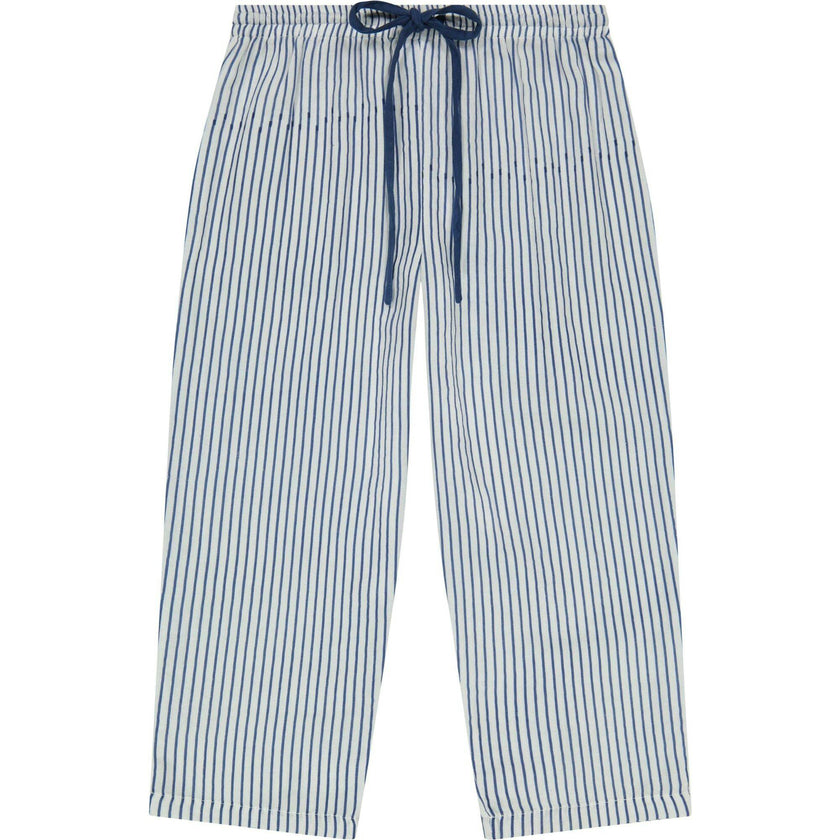La Plage Boy's Drawstring Pant Marine Stripe, Blue
