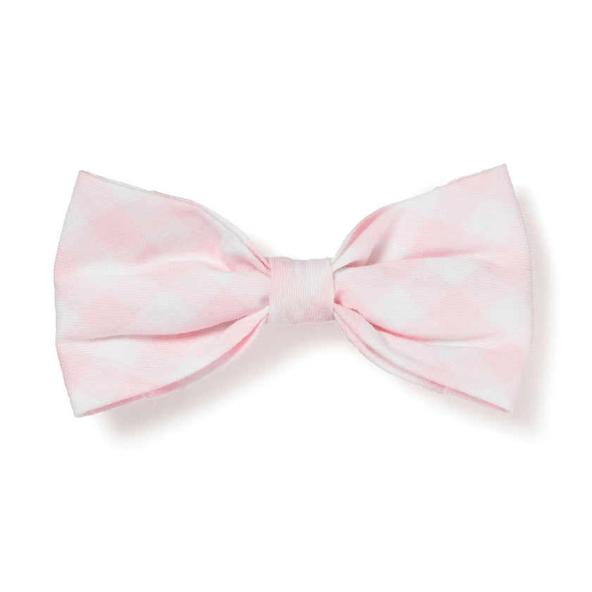 Dog Twill Bow Tie in Pink Gingham