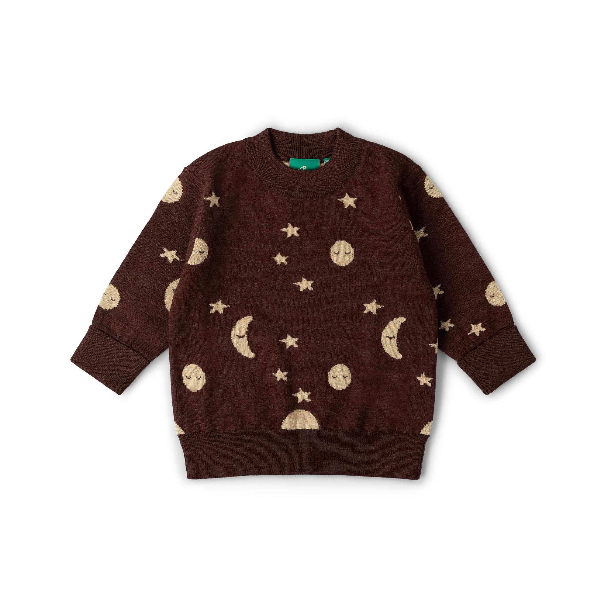 Moon Snuggly Organic Merino Wool Jumper, Brown