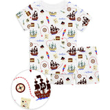 The Organic Short Sleeve Pajama Set [Ahoy Mates]