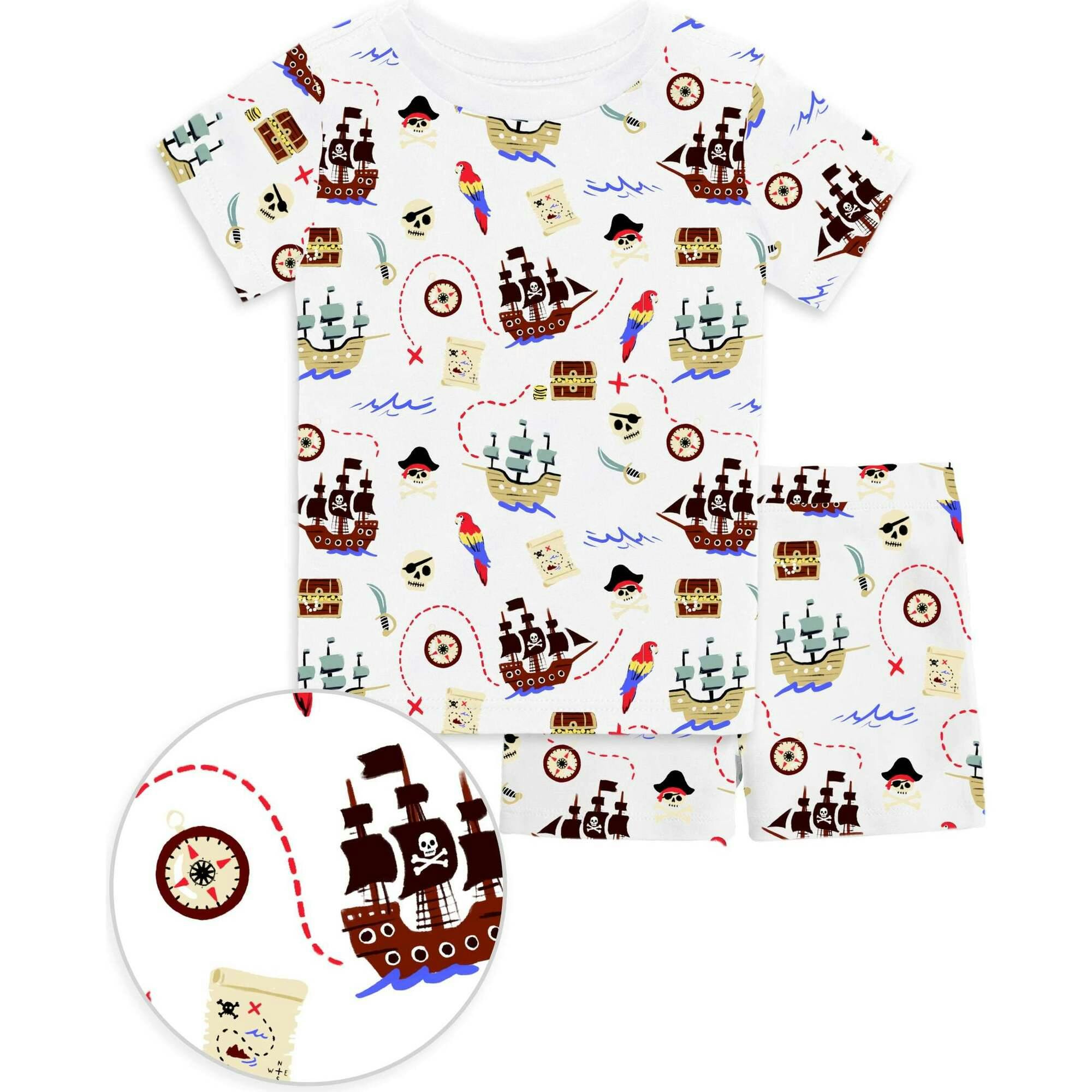 The Organic Short Sleeve Pajama Set [Ahoy Mates]