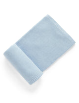 Textured Knit Blanket Blue Melange