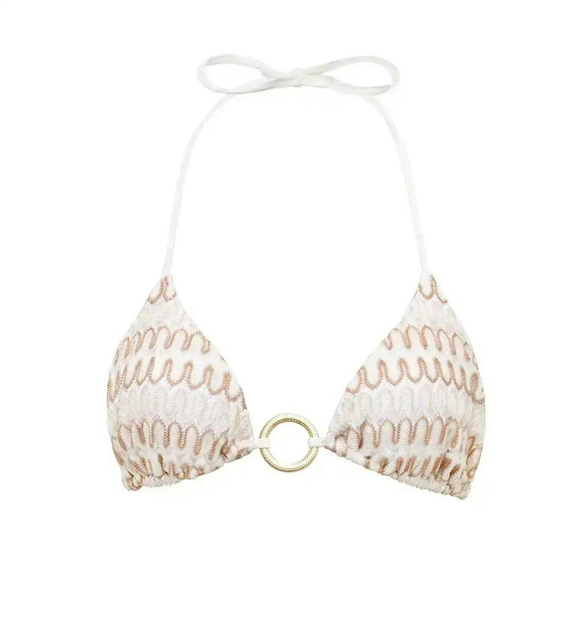 Women's Bikini Top, White Crochet | SUNSET