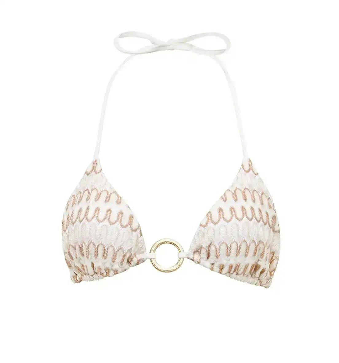 Women's Bikini Top, White Crochet | SUNSET