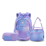 Cornelia Backpack with Lunch Bag and Pencil Case in Purple Mermaid