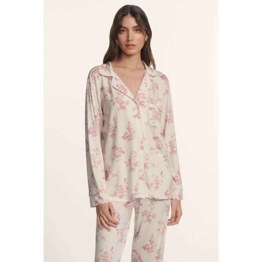 Gisele Printed TENCEL™ Modal Long PJ Set, Pink