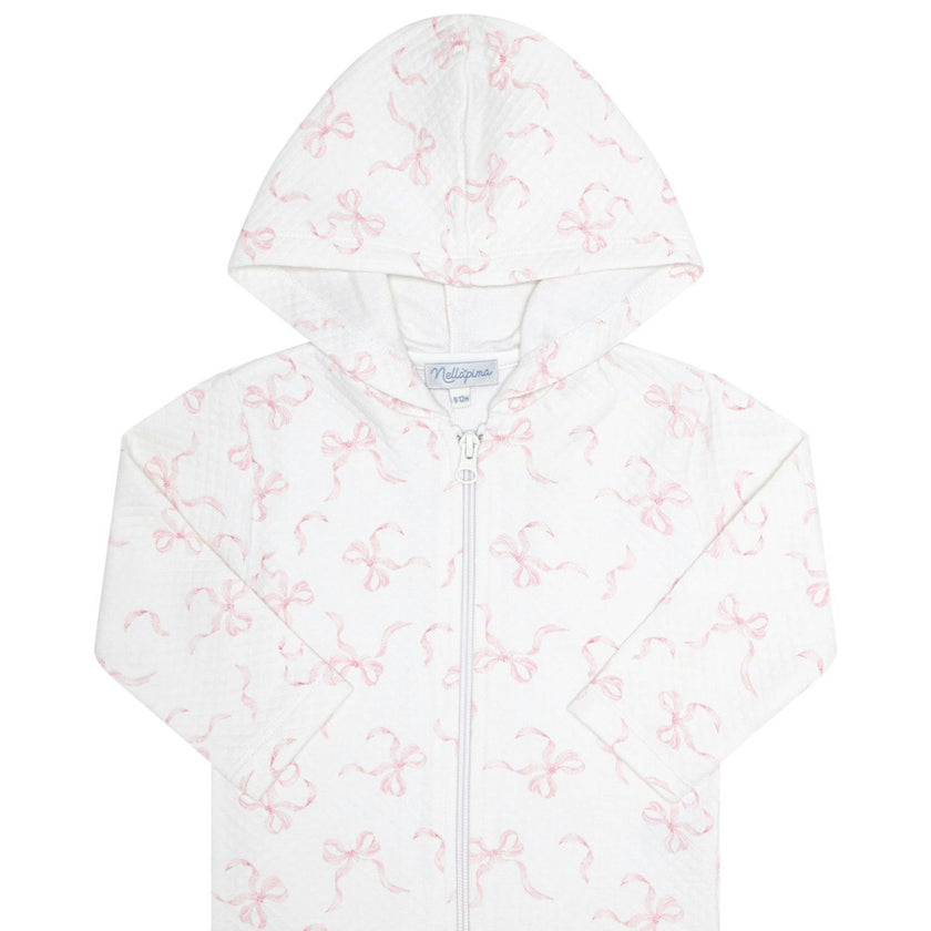 Charming Bows Print Jacquard Jacket