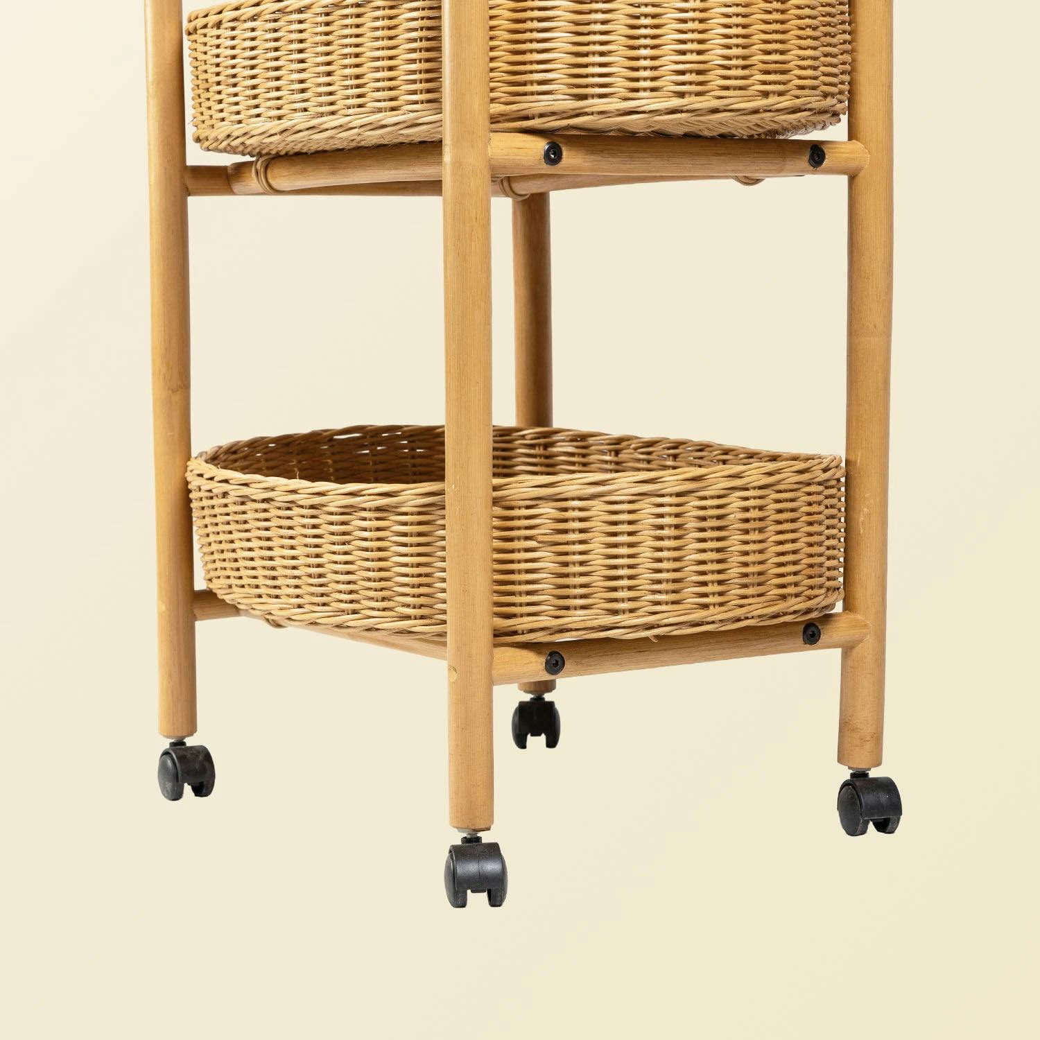 Handcrafted - Con Craft Trolley - Rattan Wicker