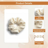 Halo Luxe Signature Terry Logo Scrunchie - Ivory