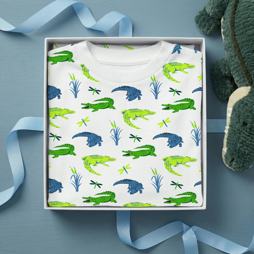 The Organic Long Sleeve Pajama Set [Later Gator]