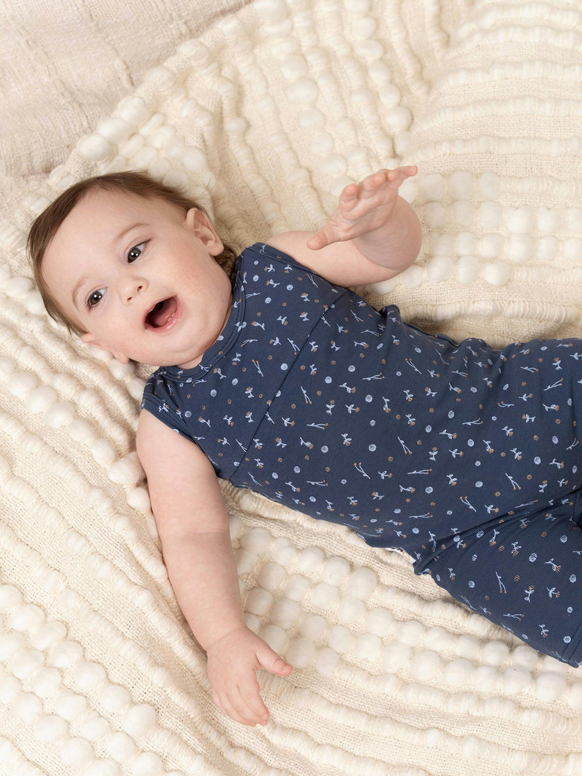 Berry Floral Footie