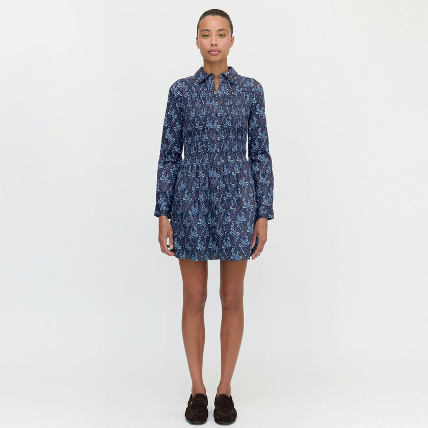 The Mira Dress - Navy Cala Paisley
