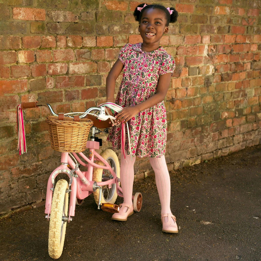 Pink Floral Button-front Dress