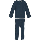 Marled Multi Knit Crew Neck Sweater & Pant 2-Piece Set