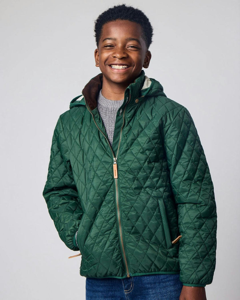 Kids Puffer Jacket in Ivy Green