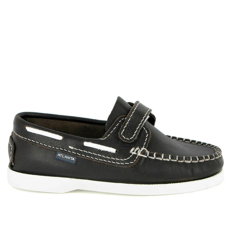 Leather Boat Shoes, Dark Brown