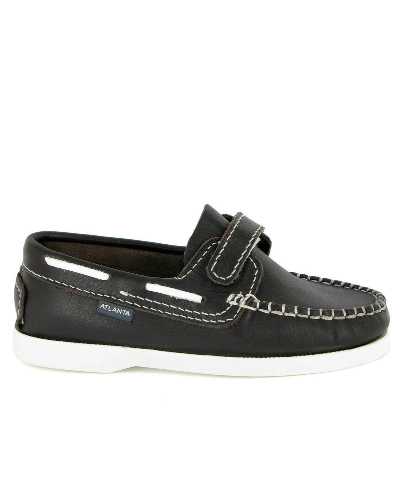 Leather Boat Shoes, Dark Brown