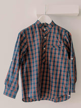 Navy Tartan Mateo Long Sleeve Boy Shirt