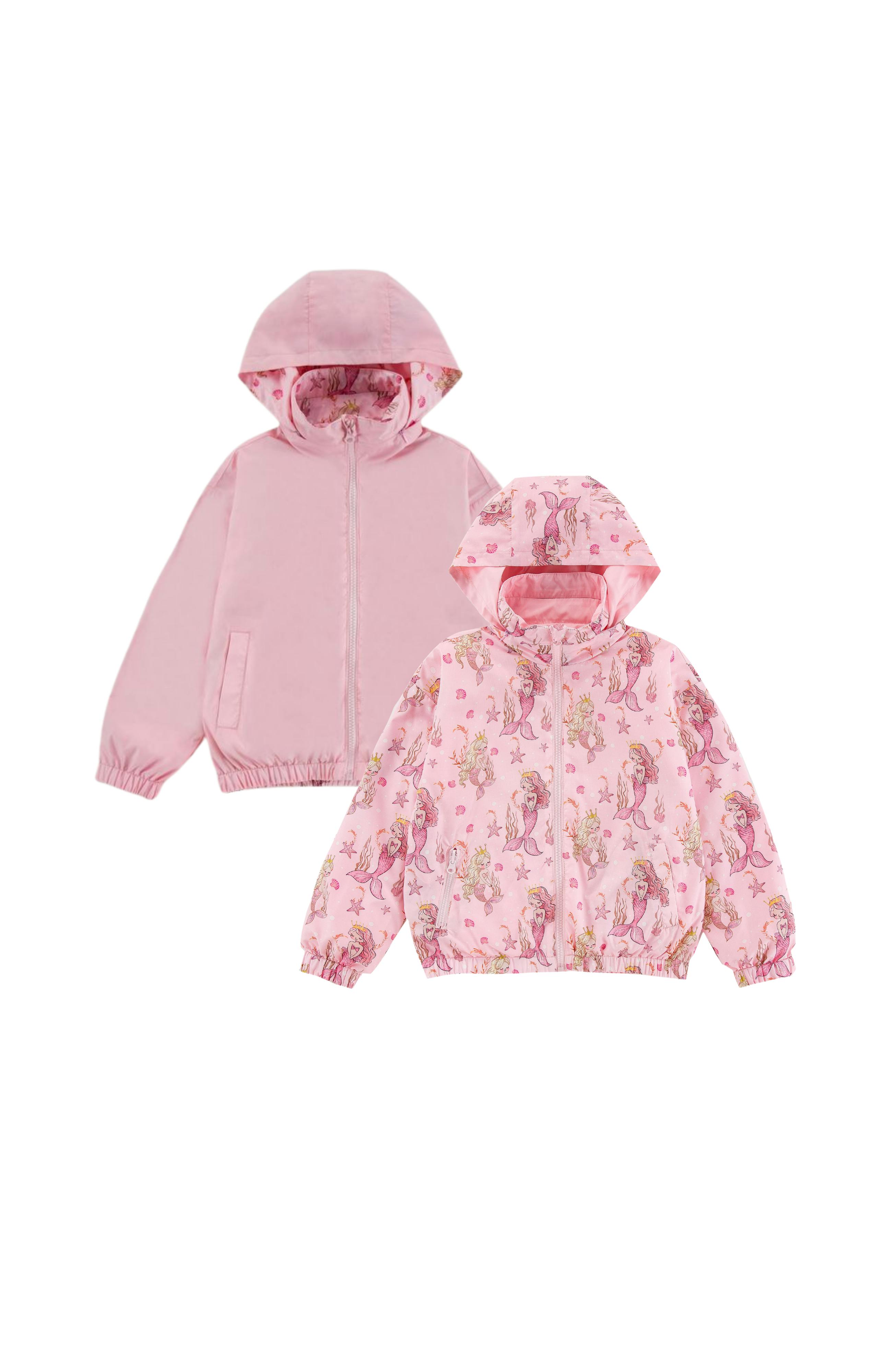 Max Reversible Rain Jacket Windbreaker, Mermaids