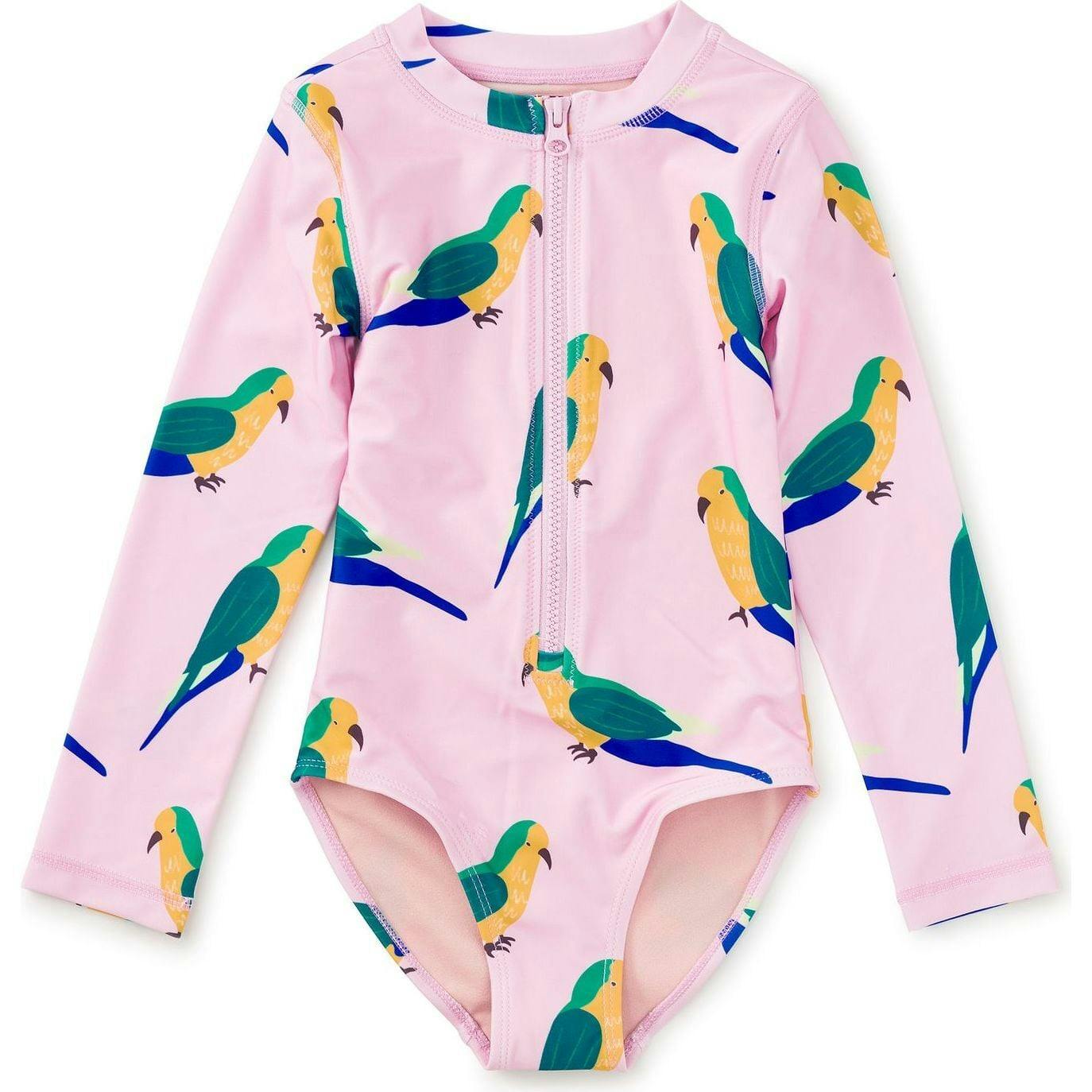 Long Sleeve One-Piece Swimsuit, Pink