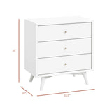 Palma 3-Drawer Compact Assembled Dresser (34")