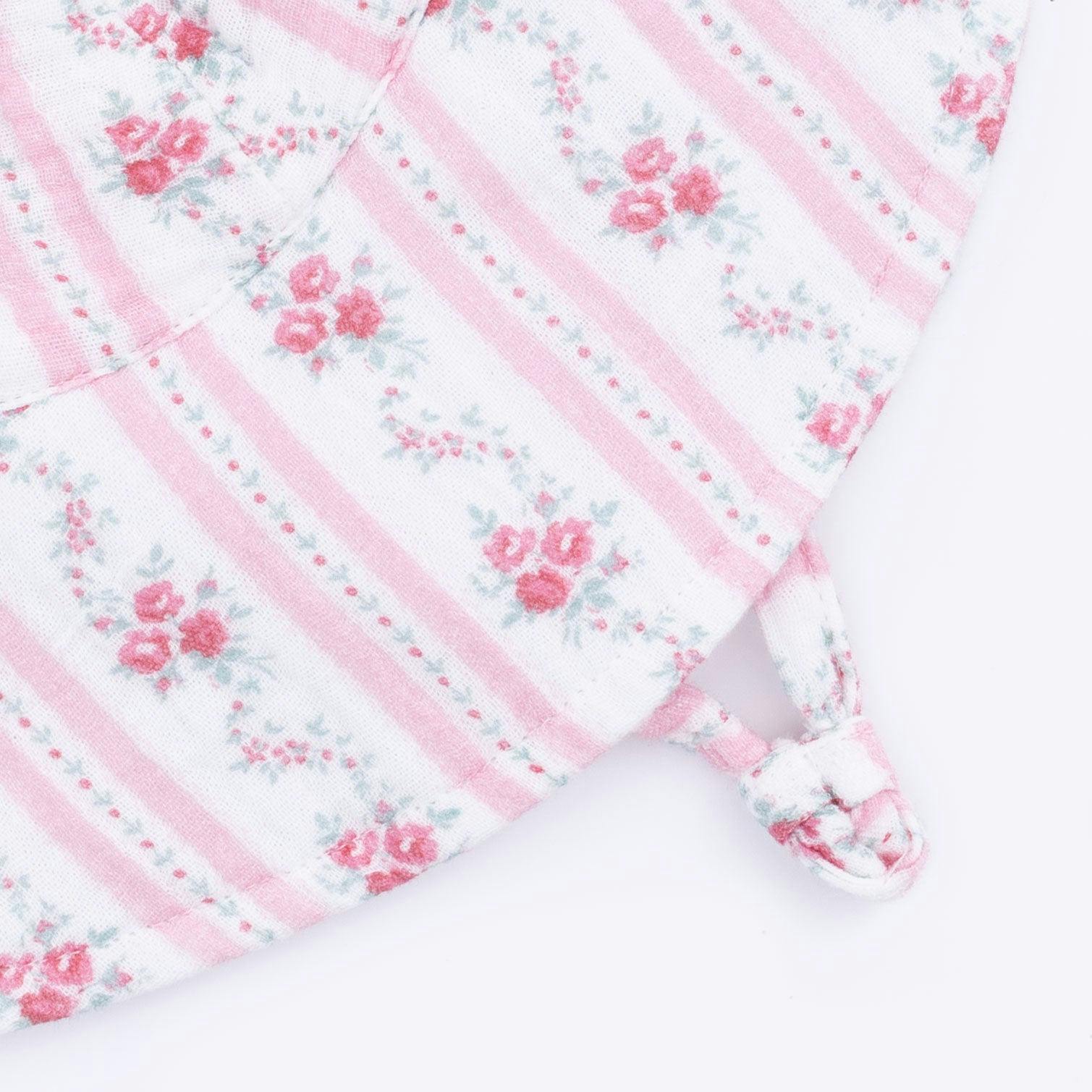 Winding Roses Stripe - Wide Brim Sun Hat