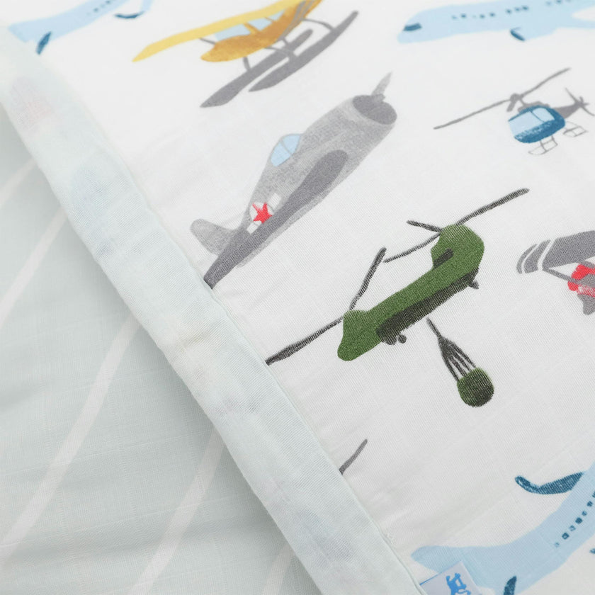 Cotton Muslin Toddler Comforter - Air Show