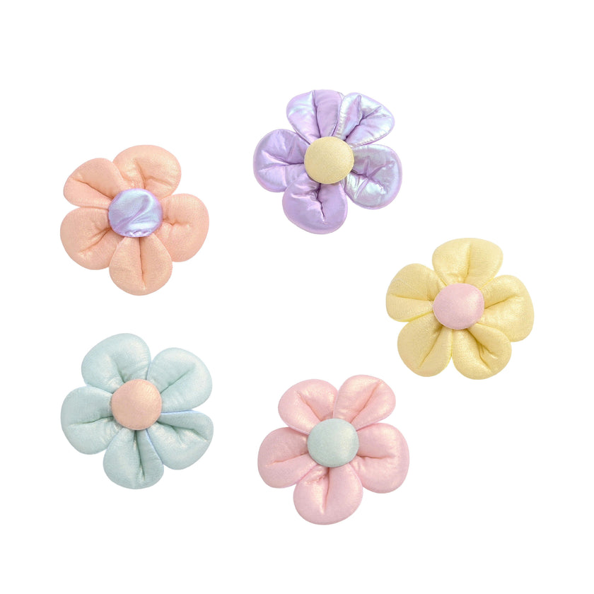 Padded Fabric Flower Set
