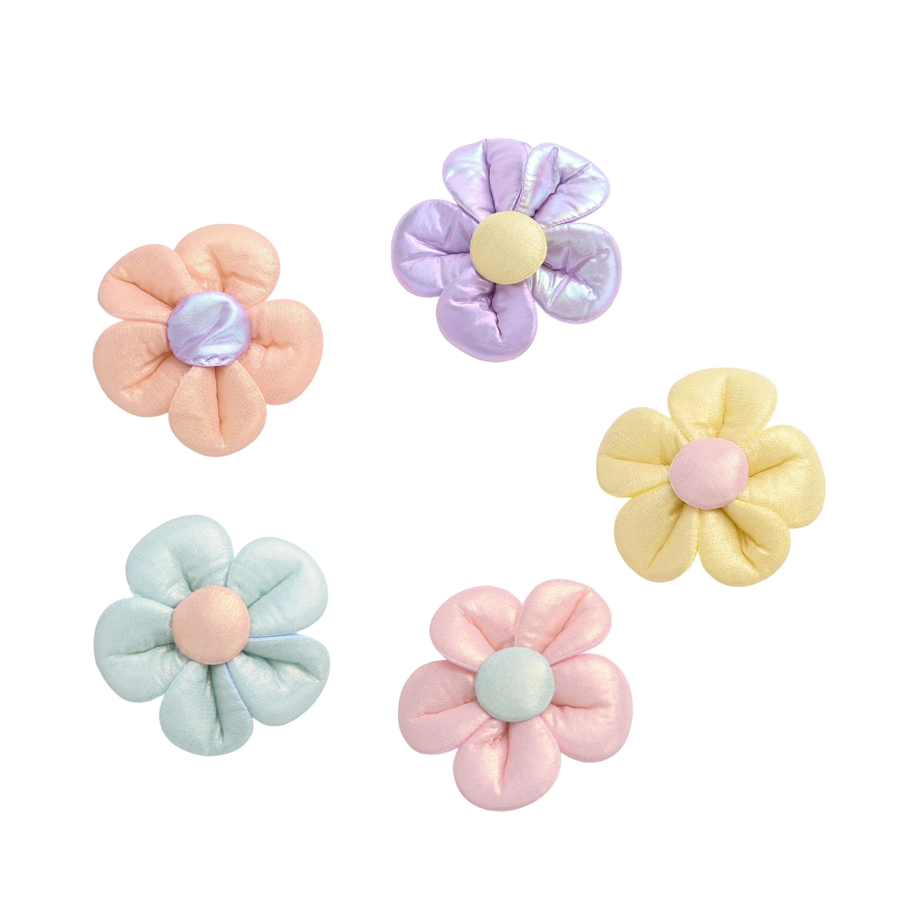 Padded Fabric Flower Set