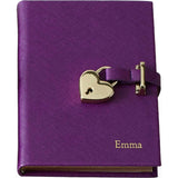 Heart Lock Leather Diary