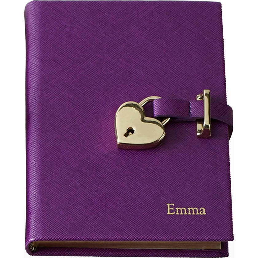 Heart Lock Leather Diary