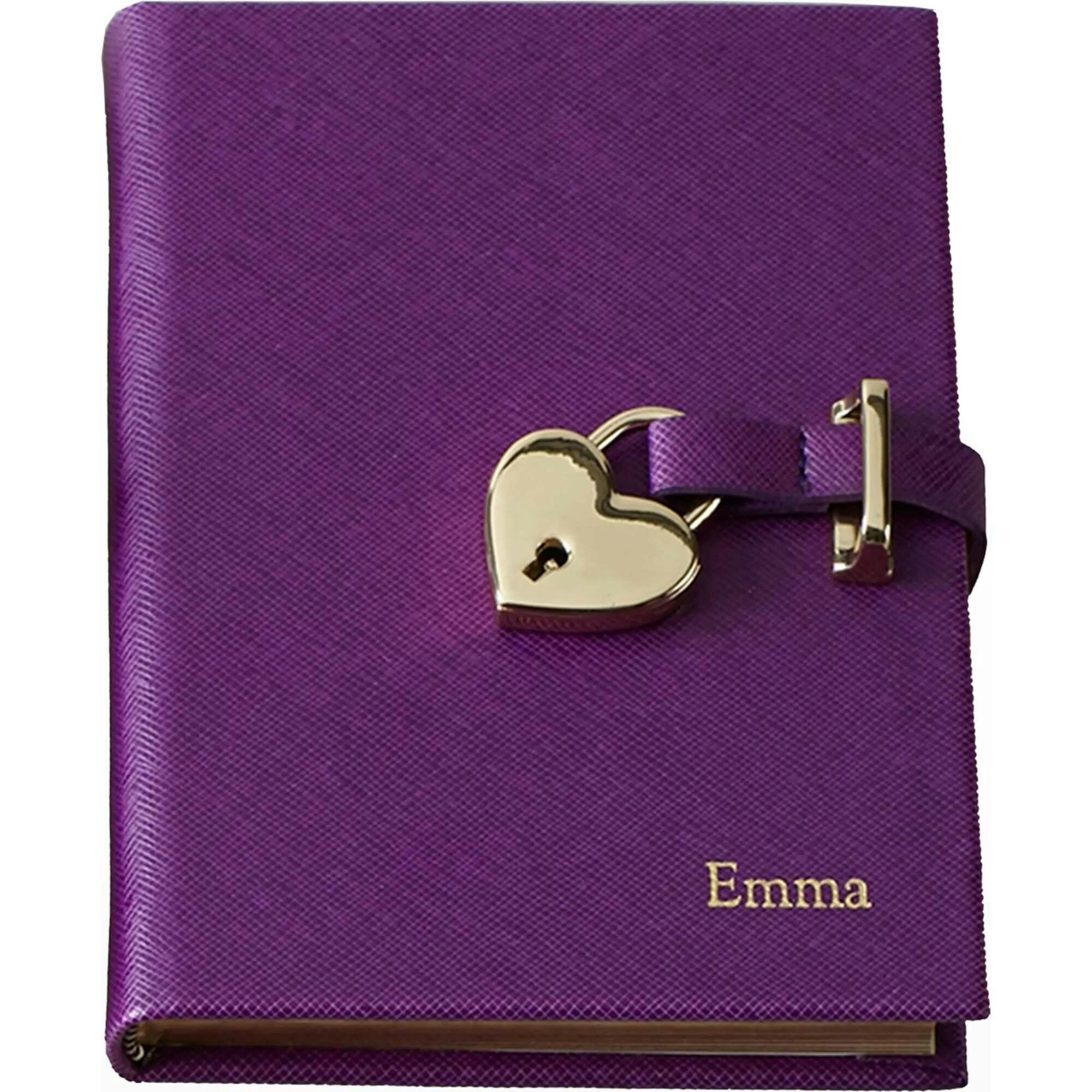 Heart Lock Leather Diary