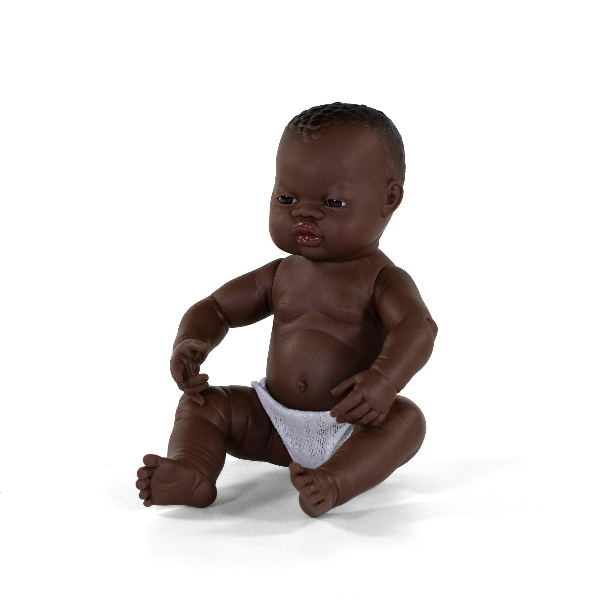 Newborn Baby Girl Doll - African - 15 3/4