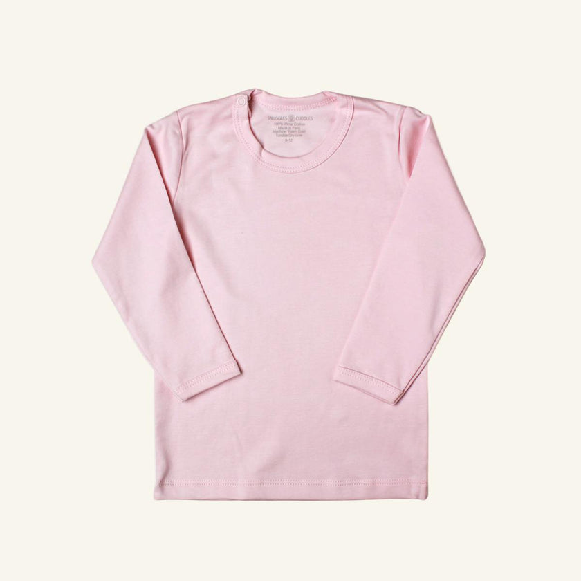 Pink - Classic Long Sleeve Shirt in Pima Cotton