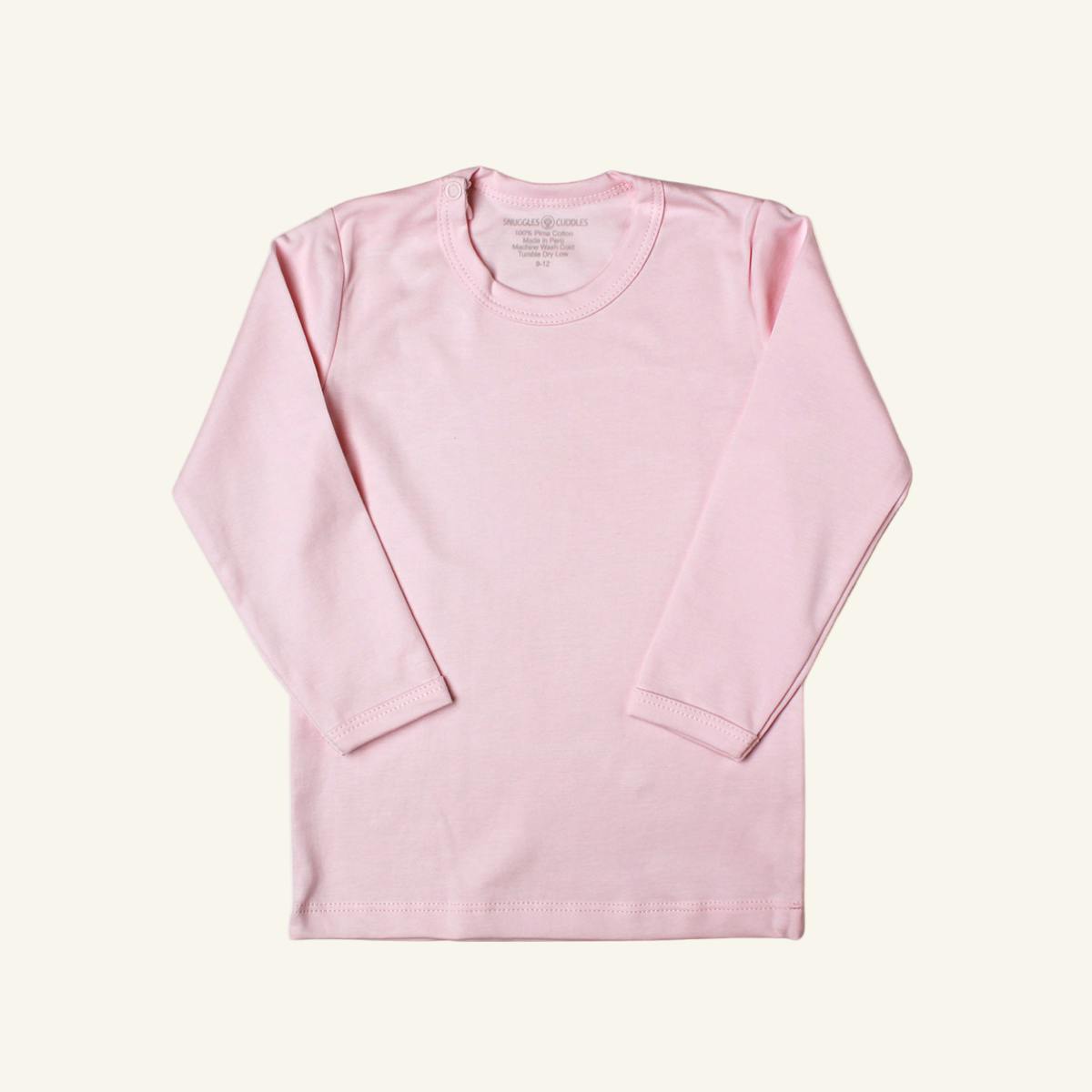 Pink - Classic Long Sleeve Shirt in Pima Cotton