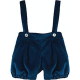 Navy Velvet Suspender Bloomers, Navy