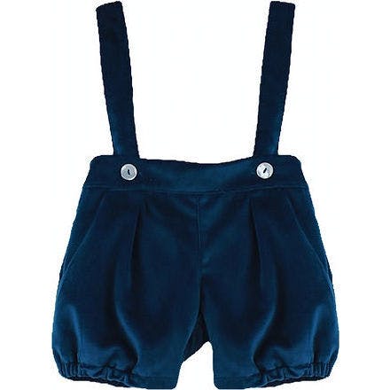 Navy Velvet Suspender Bloomers, Navy
