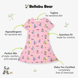 Skater Kitty Bamboo Girls' Long Sleeve Dress