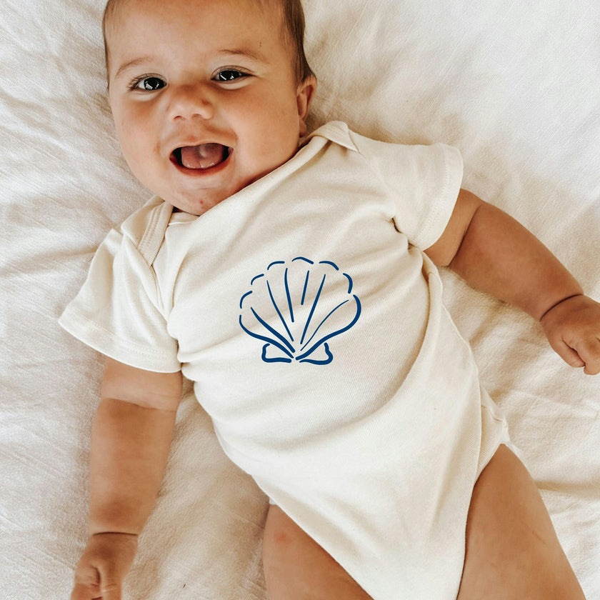 Seashell Organic Cotton Baby Bodysuit