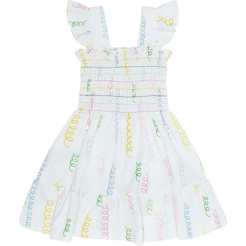 Spirals&nbsp;Print Gathered Dress